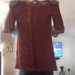 Orange knitted shirt